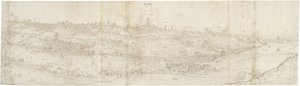 Panoramisch uitzicht op Segovia vanuit het oosten